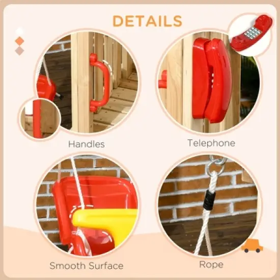 Dexmalle 4 in 1 Wooden Swing Set image {3}