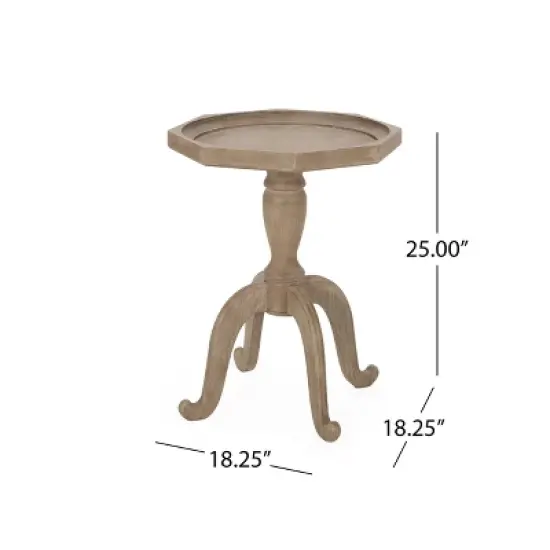 Catawissa French Country Accent Table with Octagonal Top Natural - Christopher Knight Home image {7}