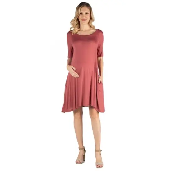 Flare T Shirt Pocket Masternity Dress image {6}