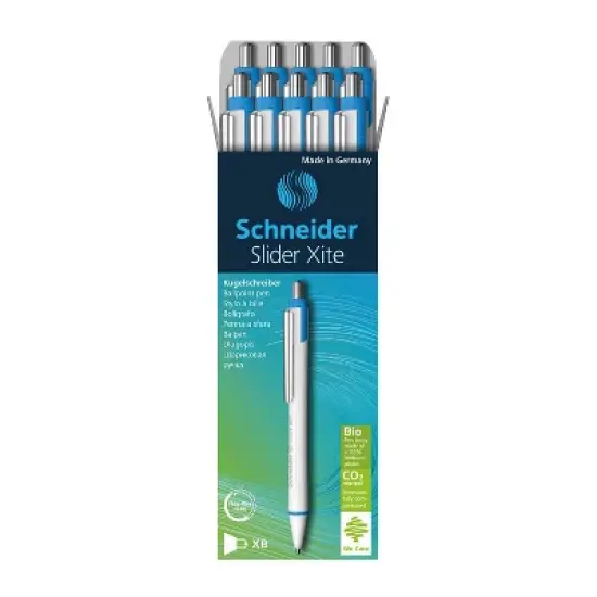 Schneider&reg; Slider Xite XB Refillable + Retractable Ballpoint Pen, 1.4 mm, Blue Ink, Box of 10 Pens image {4}