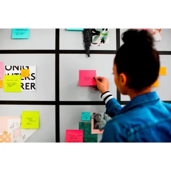 Post-it Super Sticky Lined Notes, 4 x 4 Inches, Energy Boost Colors, Pack of 6 image {2}