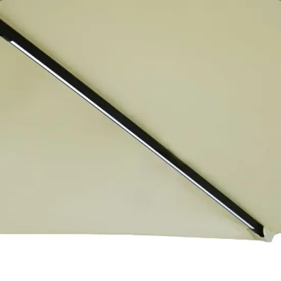 Sunnydaze Outdoor Steel Cantilever Offset Patio Umbrella with Solar LED Lights, Air Vent, Crank, and Base - 9' image {7}