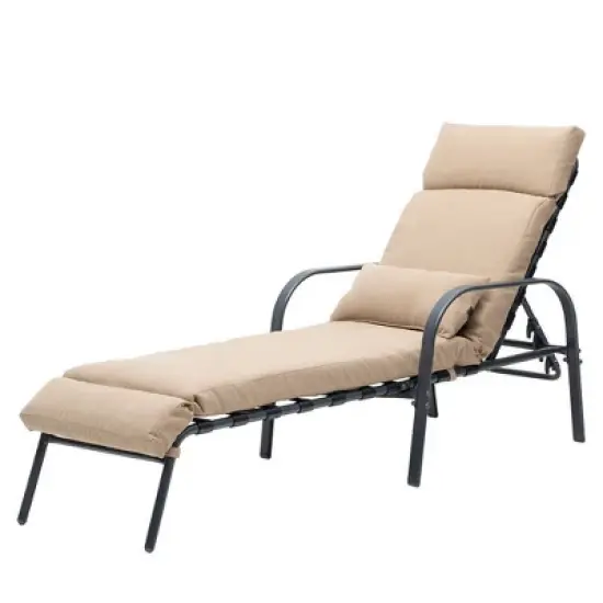 Adjustable Chaise Lounge Chair with Cushion & Pillow - Crestlive Products
 image {12}