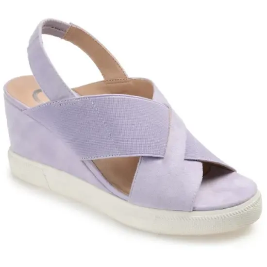 Journee Collection Womens Ronnie Wedge Heel Slip On Sandals image {13}