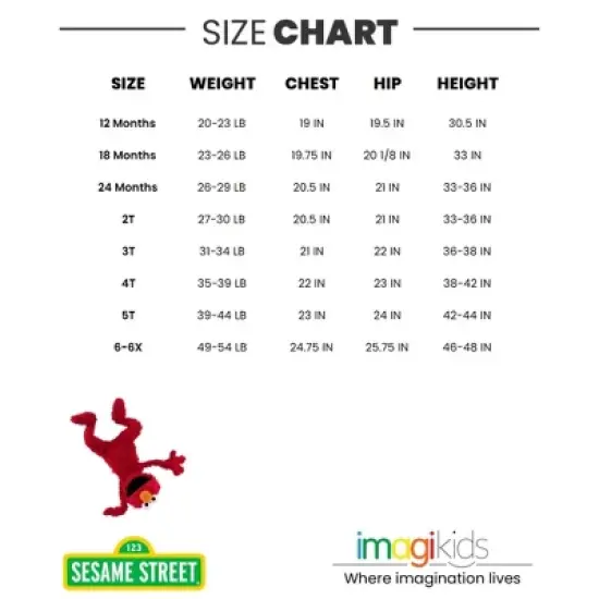 Sesame Street Elmo Girls 2 Pack Peplum Long Sleeve T-Shirts Little Kid image {6}