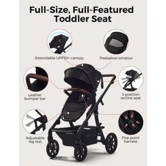 Momcozy ChangeGo Baby Stroller - Black image {6}