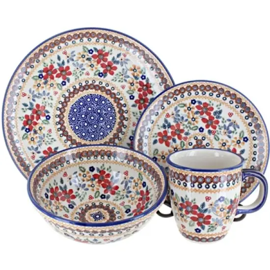 Blue Rose Polish Pottery Manufaktura Dinnerware (16PC) image {14}