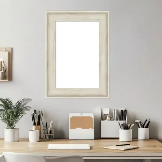 Amanti Art Regal Birch Cream Framed Dry Erase Magnetic Board image {5}