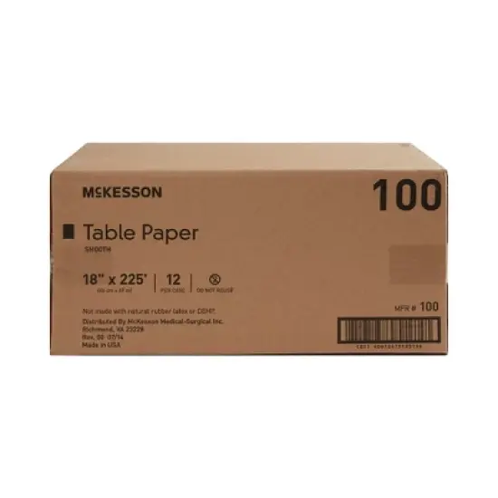 Exam Table Paper, 18" x 225 ft, White, Smooth, 12/cs image {2}
