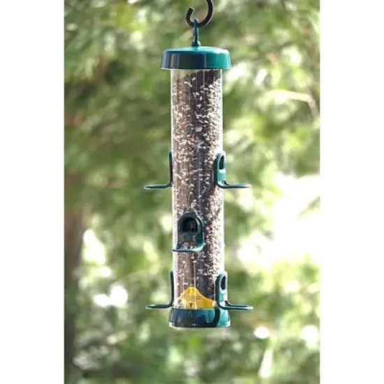 Brome Tube Solution 200 Wild Bird Feeder, 3.4 lb Capacity, Clear image {2}