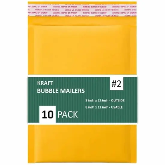 Link #2 8.5" X 12" Kraft Paper Bubble Mailers Padded Self Seal Shipping Envelopes Pack of 10/25/50/100 image {6}