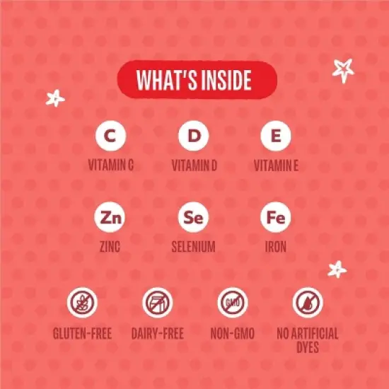 The Eez Co. Multeez Daily Immune Support Pops for Kids - Cherry Berry - 3.2oz/13ct image {6}