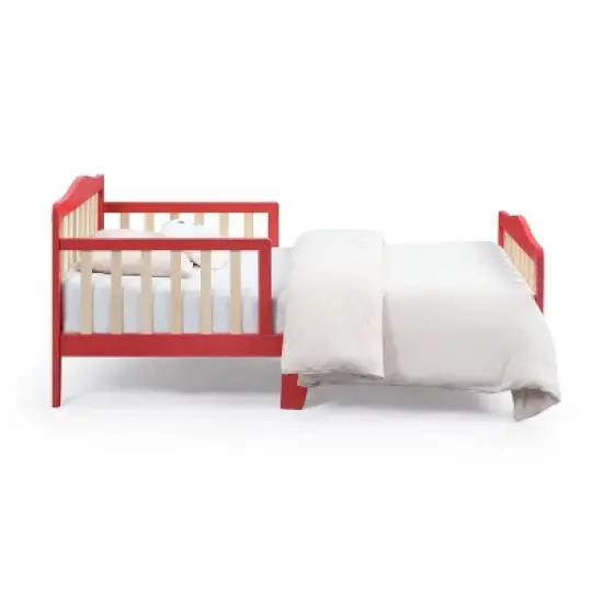 Olive & Opie Twain Toddler Bed - Coral/Natural image {2}