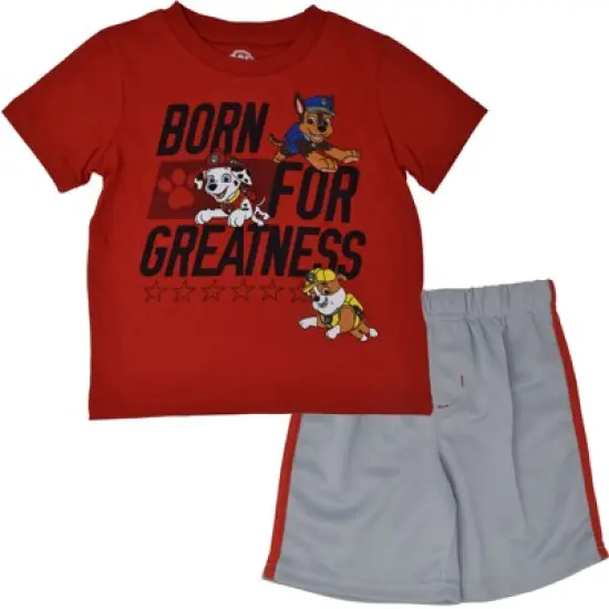 Paw Patrol Chase Marshall Rubble Pullover T-Shirt and Mesh Shorts Outfit Set Toddler to Big Kid  image {9}