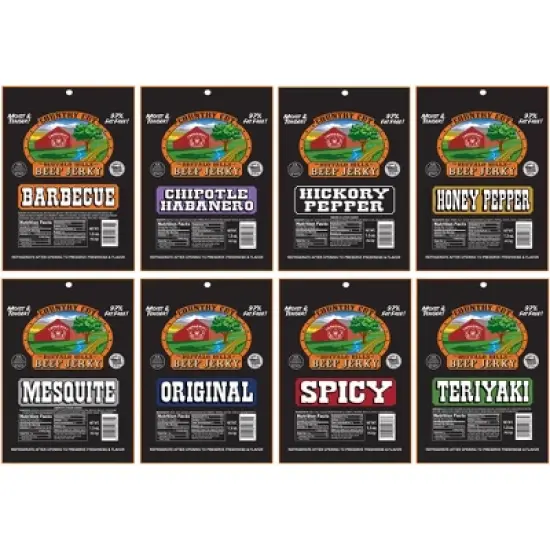Buffalo Bills 12-pc Beef Jerky Sampler Black 6-Pack Gift Cooler (12 assorted 1.5oz jerky packs) image {1}
