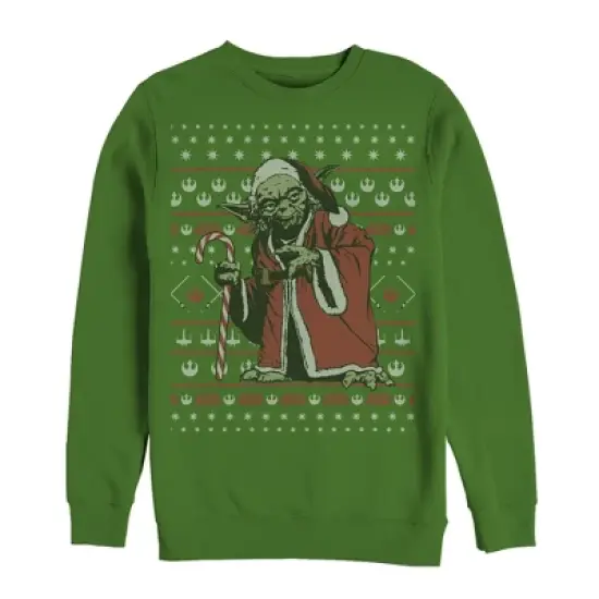 Men's Star Wars Ugly Christmas Santa Yoda Sweatshirt image {3}