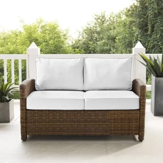 Bradenton Outdoor Wicker Loveseat - Crosley
 image {2}