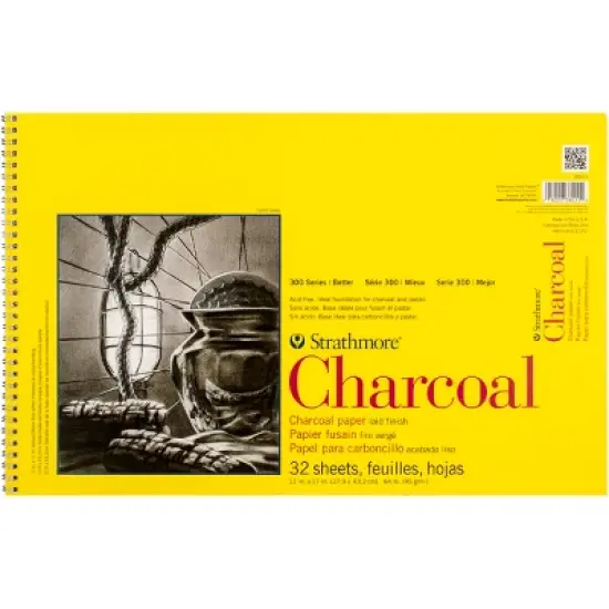 Strathmore Charcoal Spiral Paper Pad 11"X17"-32 Sheets image {1}
