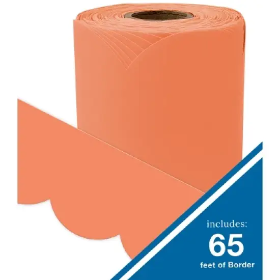 Carson Dellosa Education 65' Mango Rolled Scalloped Bulletin Board Borders (1 roll) image {1}