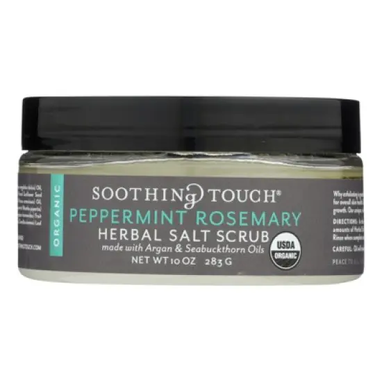 Soothing Touch Peppermint Rosemary Herbal Salt Scrub - 10 oz image {5}