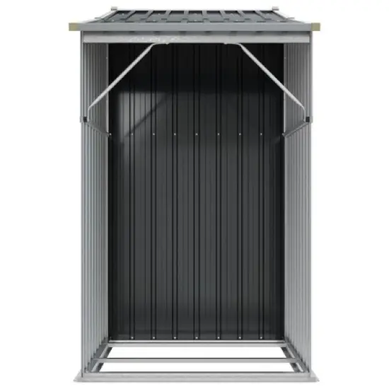 vidaXL Garden Shed in Anthracite - Galvanized Steel Garden Storage with Ample Space, Convenient Design, and Ventilation image {4}