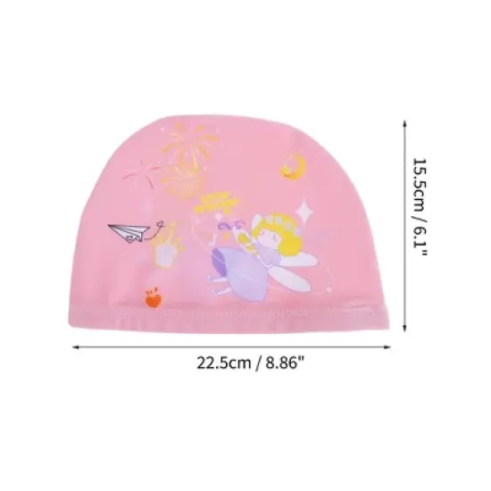 Unique Bargains Kid's Polyester Cartoon Figure Swim Cap Pink 1 Pc image {3}