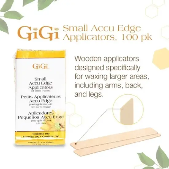 Gigi Accu Edge Applicators Spatulas - Small - Contains 100 (PACK OF 2) image {1}