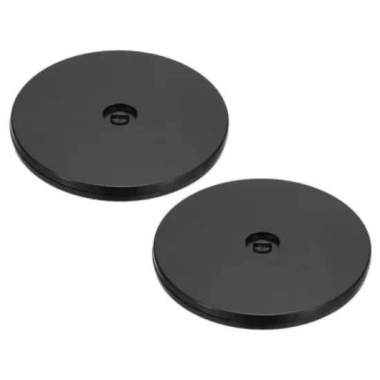 Unique Bargains High-strength Plastic 360-degree Rotating Design Durability Anti-slip Black Swivel Turntable 2 Pcs image {11}