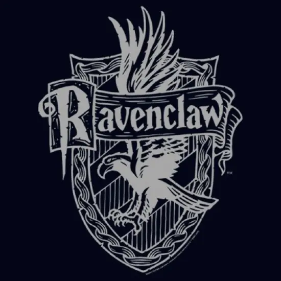 Girl's Harry Potter Ravenclaw Line Art Crest T-Shirt image {1}