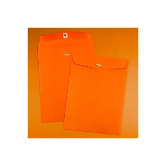 JAM Paper Open End Clasp #13 Catalog Envelope 10" x 13" Orange 100/Box (913745) image {3}