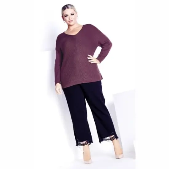 Women's Plus Size Primrose Sweater - purple | AVENUE image {2}