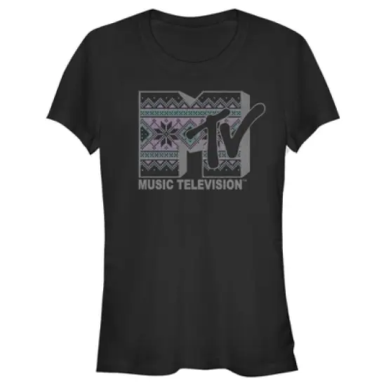 Junior's MTV Tapestry Logo T-Shirt image {2}