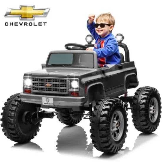Joyracer Chevrolet 24V 4WD 2-Seater Ride On Truck for Kids, Electric Ride On Toys Cars with 7Ah Battery, Remote Control & MP3 image {13}