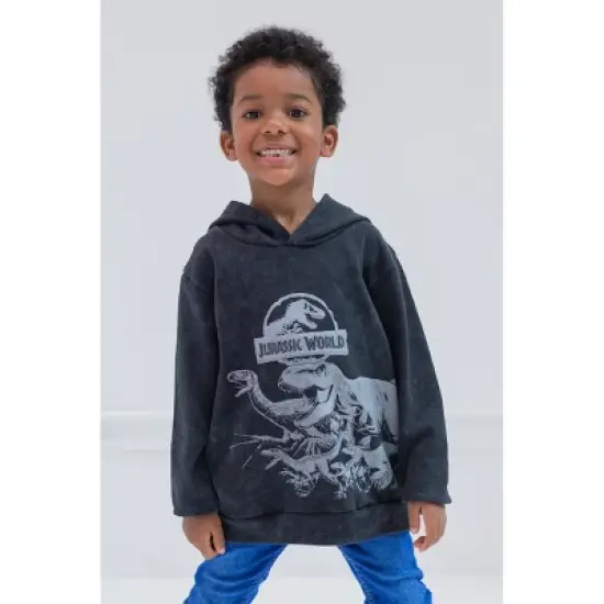 Jurassic World Park Blue T-Rex Fleece Pullover Hoodie Toddler to Big Kid image {3}