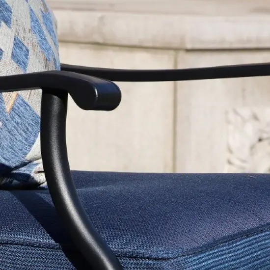 2pc Steel Outdoor Patio Accent Chairs - Lokatse
 image {16}