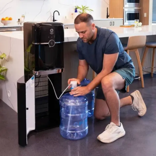 Primo Water Bottom Loading Pro Plus 3 Temp Water Dispenser with Smart Touch Technology: Freestanding 5 Gallon Hot & Cold Water Cooler Dispenser image {7}