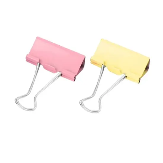 Unique Bargains Office Metal Document Organize Stationery Binder Clips 24 Pcs image {4}