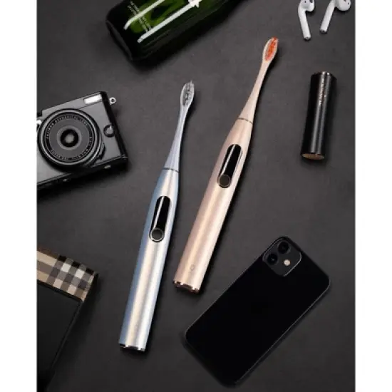 Oclean X Pro Digital Smart Toothbrush for Adults,30 Days Battery Life, 3 Modes, IPX7 Waterproof-Silver image {3}
