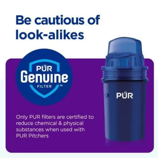 PUR 7 Cup Water Pitcher Filtration System White/Blue PPT700W: BPA-Free, Filters Chlorine & Mercury, 40-Gallon Capacity image {5}