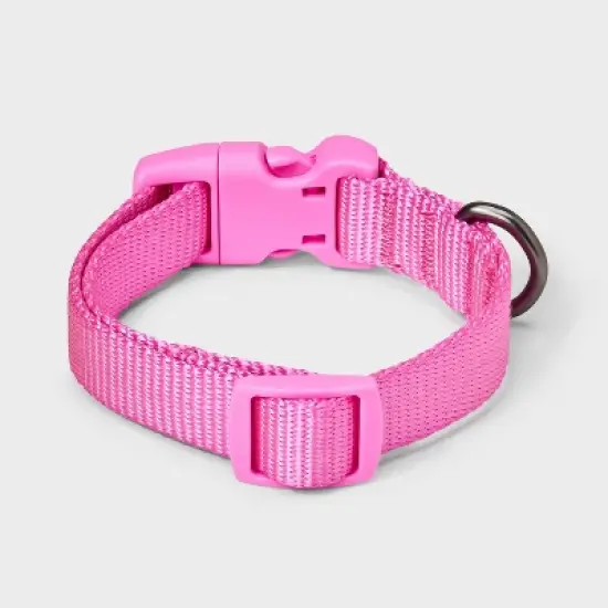 Basic DTM Adjustable Length and Reinforced Stitching Dog Collar - Pink - Boots & Barkley&trade; image {2}