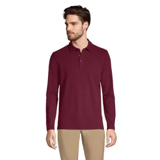 Lands' End Men's Long Sleeve Coolmax Mesh Polo image {8}