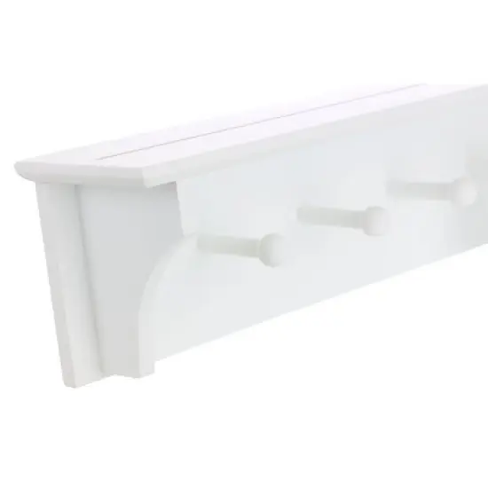 Foster Wall Shelf with Pegs - White image {3}