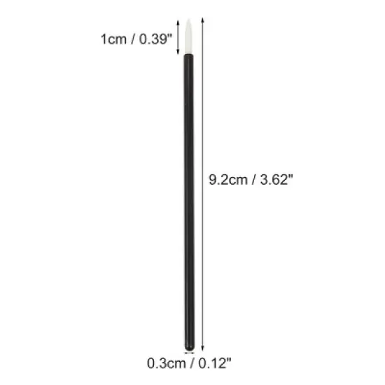 Unique Bargains Short Nylon Eyeliner Eye Makeup Brushes Applicators Black White 50PCS image {3}