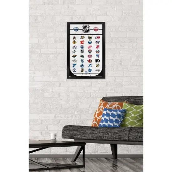 Trends International NHL League - Logos 22 Framed Wall Poster Prints image {1}