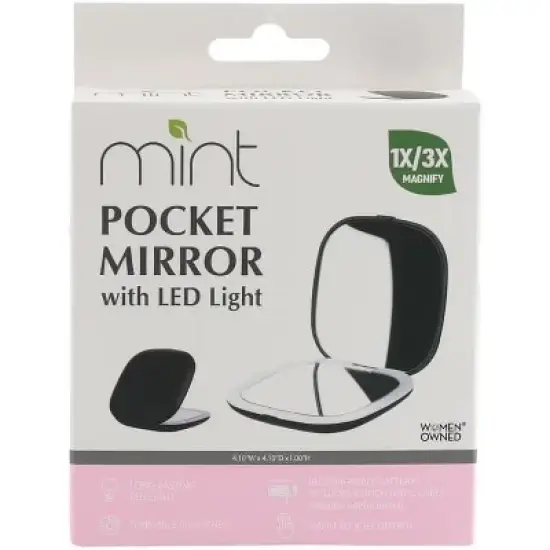 J&V TEXTILES Compact Mirror, 1X/3X Magnification Pocket Mirror, Mini Mirror for Purse, Pocket,Travel and Present image {2}