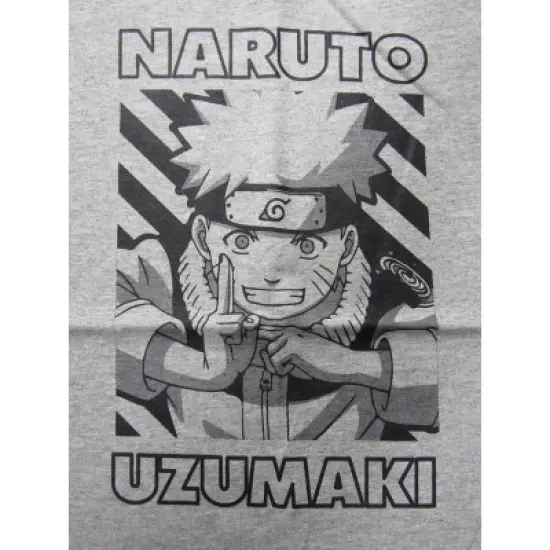Naruto Uzumaki Grayscale Graphic Youth Athletic Heather T-shirt image {1}