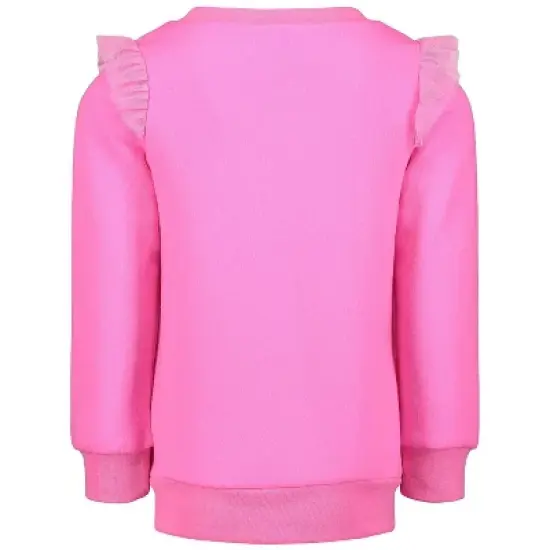 JoJo Siwa Little Girls Ruffle Pullover Fleece Sweatshirt & Leggings Set Pink  image {3}