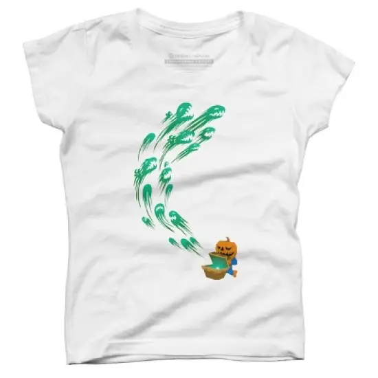 Girl's Design By Humans It's time for halloween By SINDAR T-Shirt image {4}