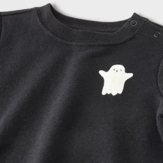 Baby 2pc Halloween Ghost Friends T-Shirt & Bloomer Set - Cat & Jack&trade; Black image {2}
