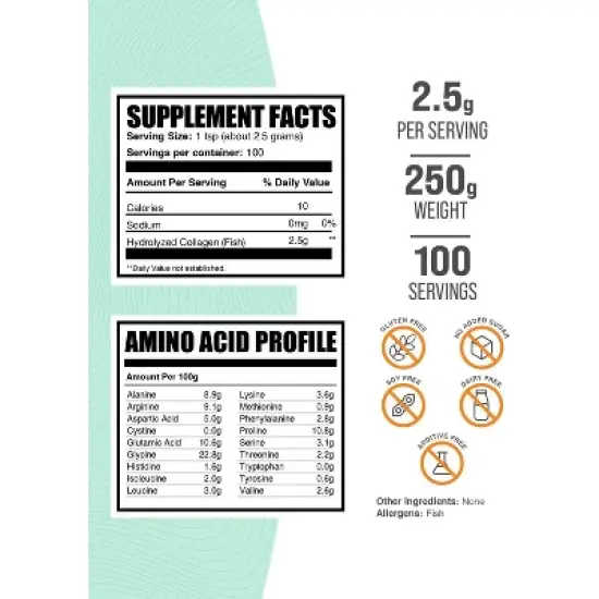 BulkSupplements Marine Collagen Powder image {1}